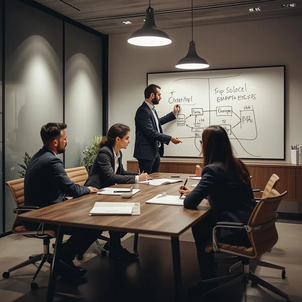 Equipo de Elite Consulting en sesión de planificación estratégica