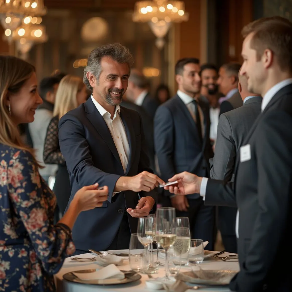 Networking en evento empresarial