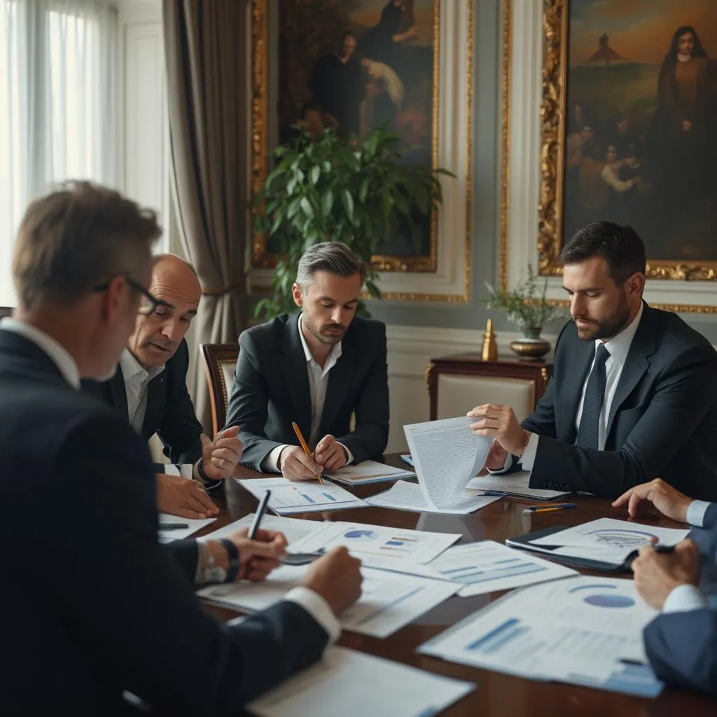 Consultores realizando diagnóstico empresarial